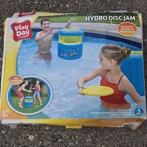 Play Day Hydro Disc Jam Inflatable Pool Game – Blue & Yellow